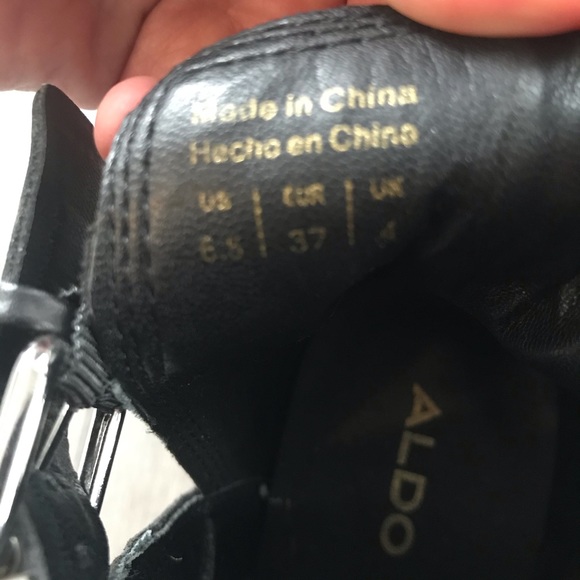 π€ ALDO black ankle suede Boots - Picture 4 of 5